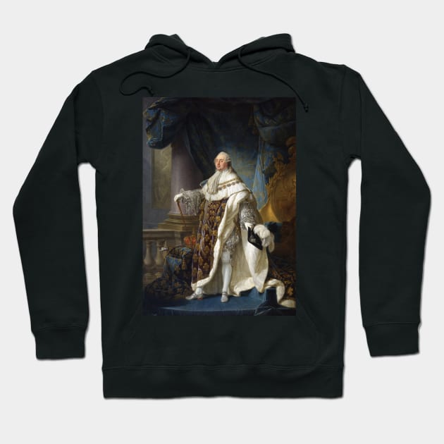 Louis XVI, King of France and Navarre, wearing his grand royal costume in 1779 by Antoine-Francois Callet Hoodie by Classic Art Stall